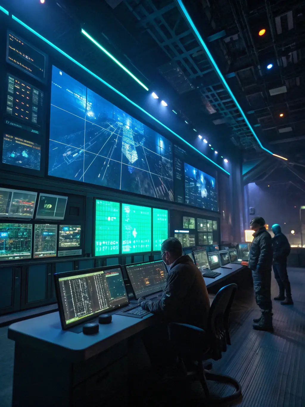 A dynamic graphic showcasing AI algorithms analyzing real-time data streams from various sources, highlighting the power of AI-driven insights.